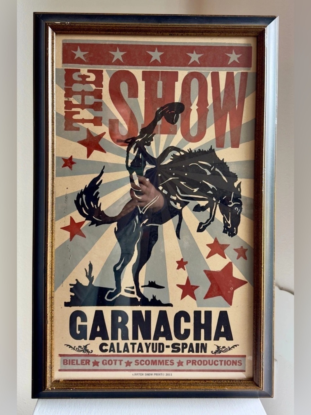 Hatch Show Print 2011 The Show Garnacha Calatayud Spain Framed Poster 26x16.5